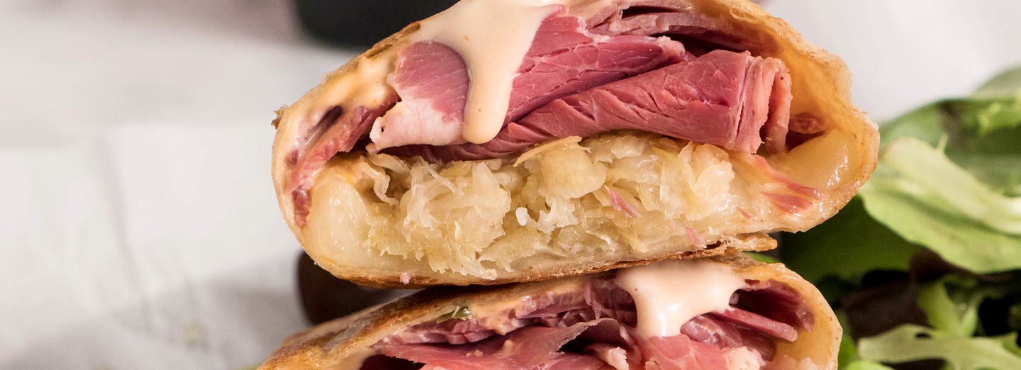 Grilled Reuben wraps