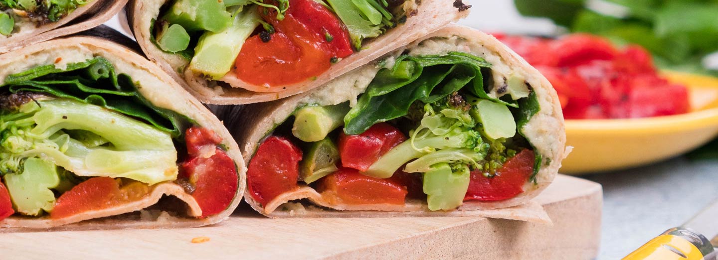 Mediterranean veggie wrap
