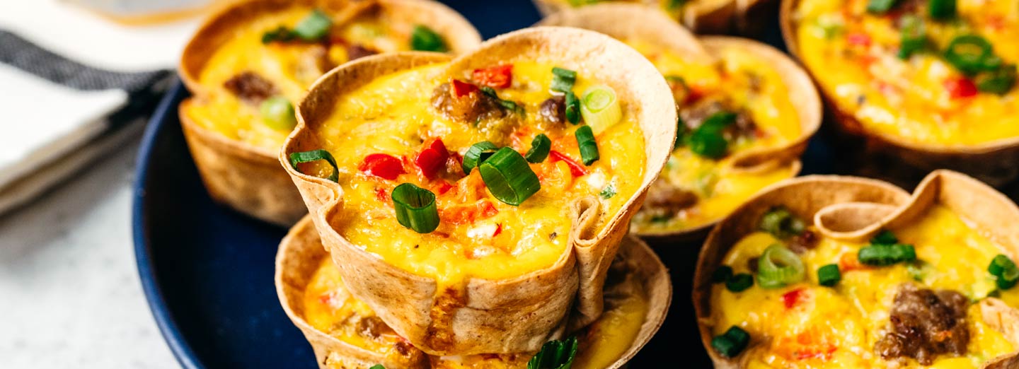 Golden-brown breakfast cups