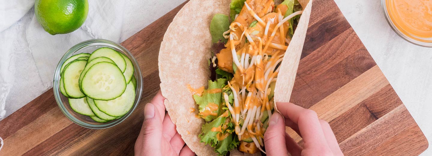 Thai tofu wrap