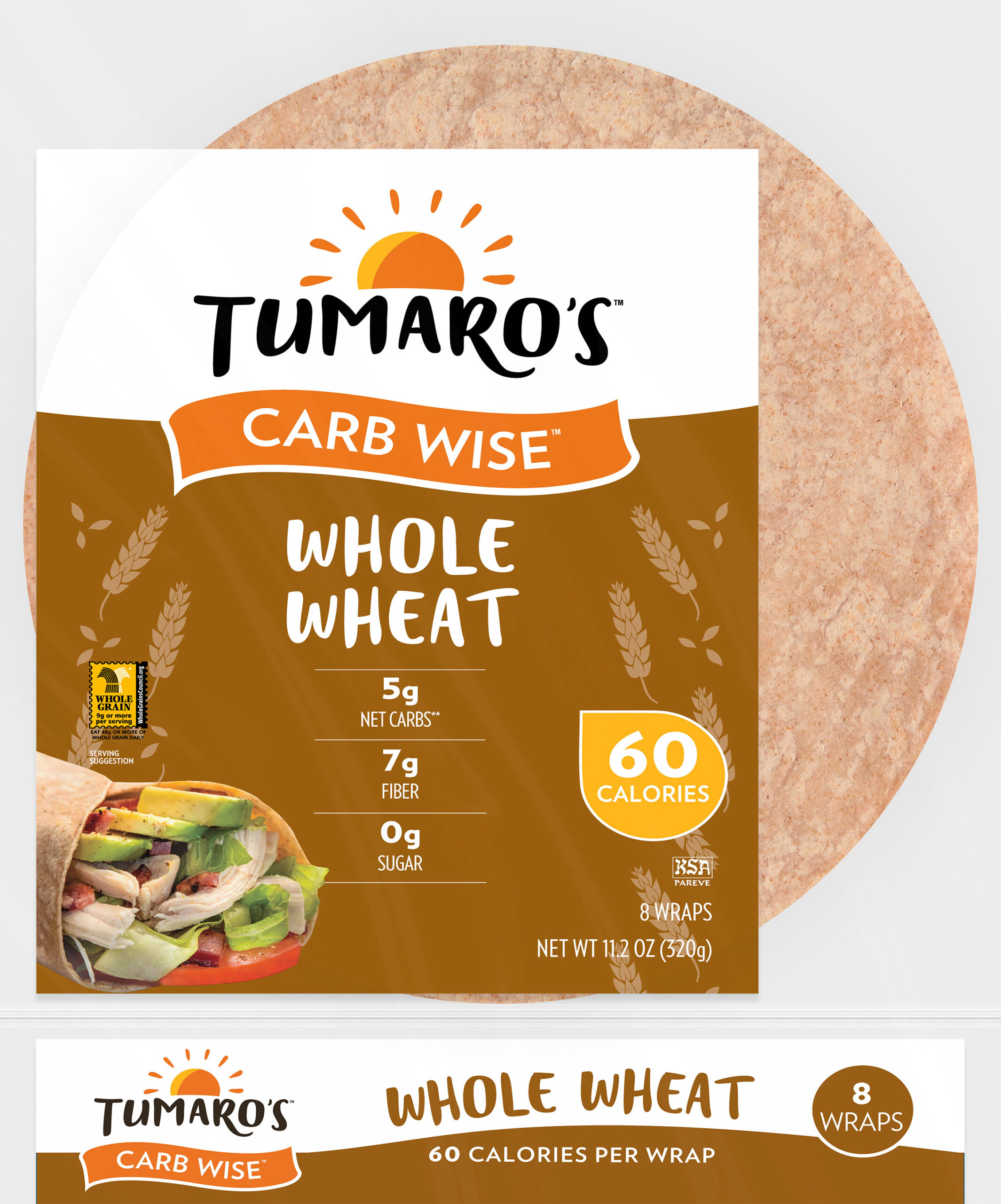 Whole Wheat Carb Wise™ Wraps front packaging