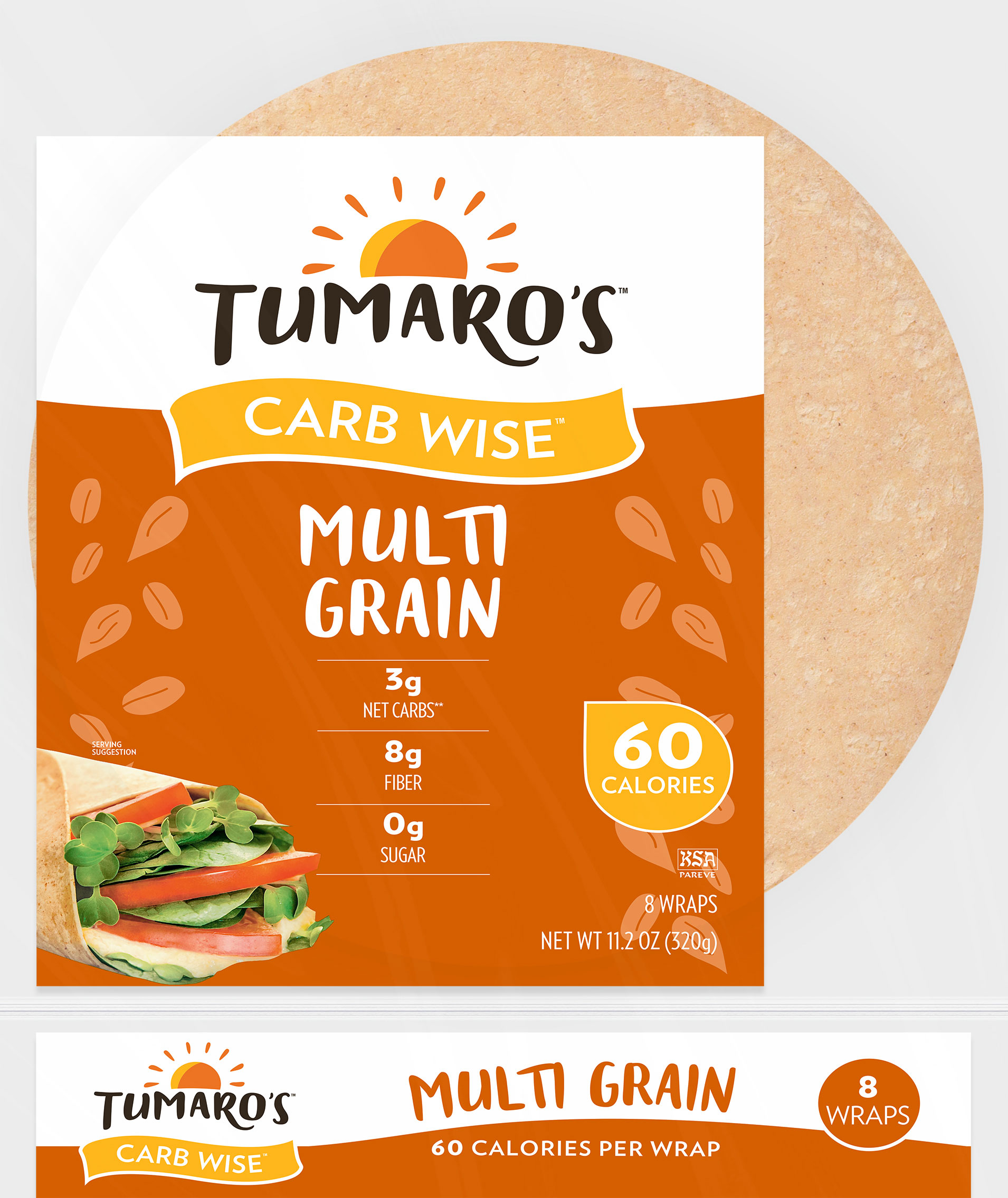 Multi Grain Carb Wise™ Wraps front packaging