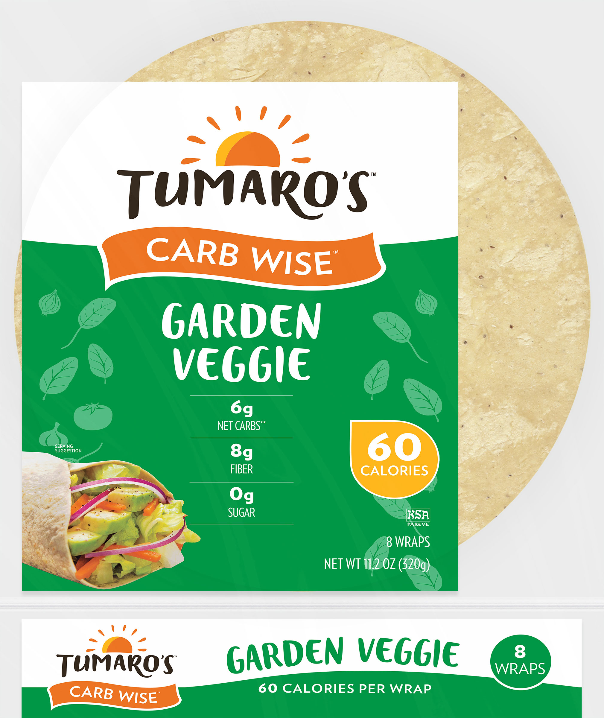 Garden Veggie Carb Wise™ Wraps front packaging