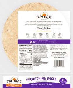 Everything Bagel Carb Wise™ Wraps back packaging