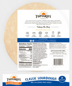 Classic Sourdough Carb Wise™ Wraps back packaging