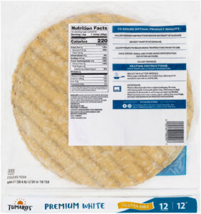 Gluten Free Premium White Carb Wise™ Wraps front packaging