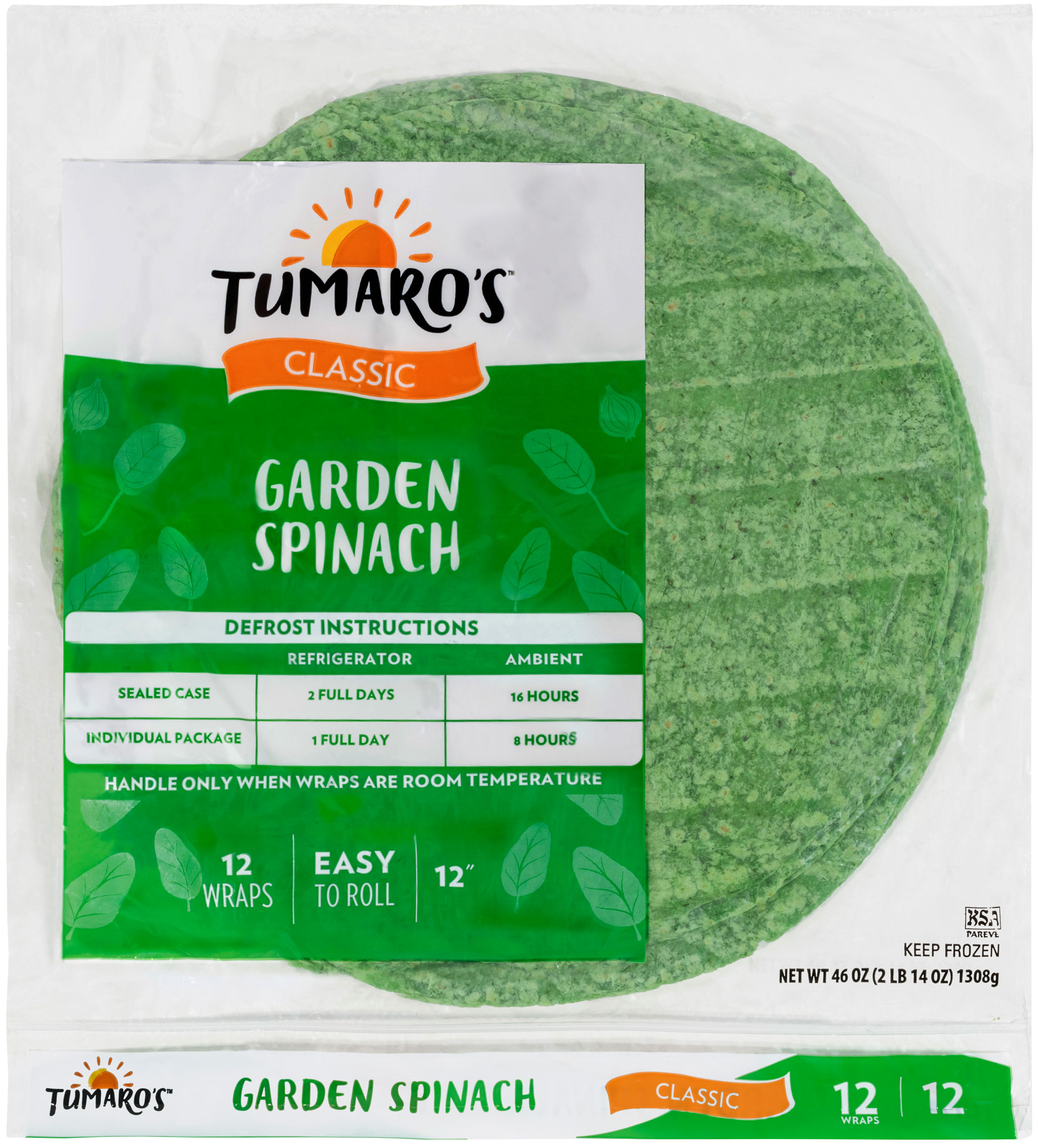 Garden Spinach Carb Wise™ Wraps front packaging