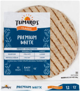 Premium White Carb Wise™ Classic Wraps front packaging